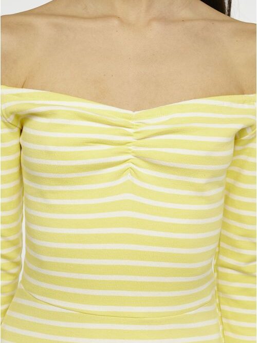 Compania Fantastica Yellow Striped Dress - Image 5