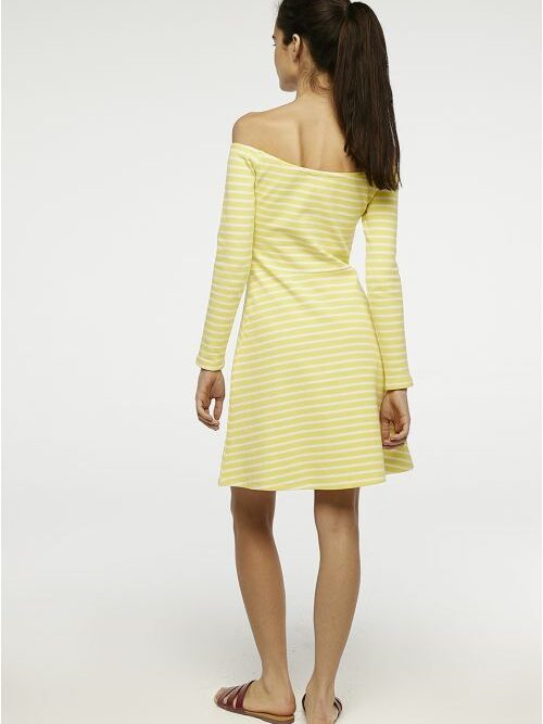 Compania Fantastica Yellow Striped Dress - Image 4