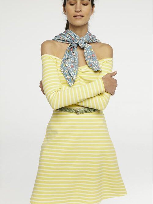 Compania Fantastica Yellow Striped Dress - Image 6