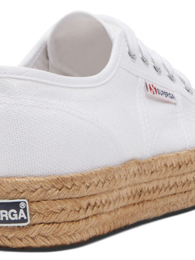 Superga 2730- White Canvas Espadrille Platform - Image 3