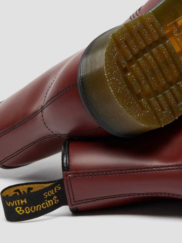 Dr. Martens 1460 Smooth Leather Lace Up Boots (Cherry Red) - Image 3