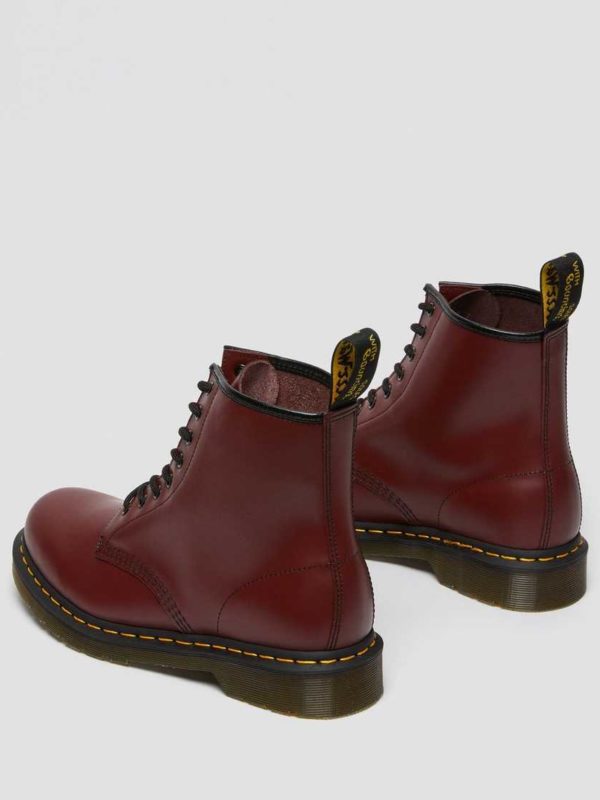 Dr. Martens 1460 Smooth Leather Lace Up Boots (Cherry Red) - Image 4