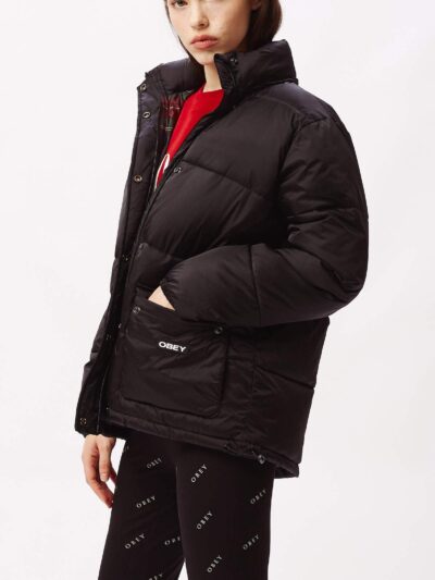 Obey Irving Puffy Coat (Black) - Image 3