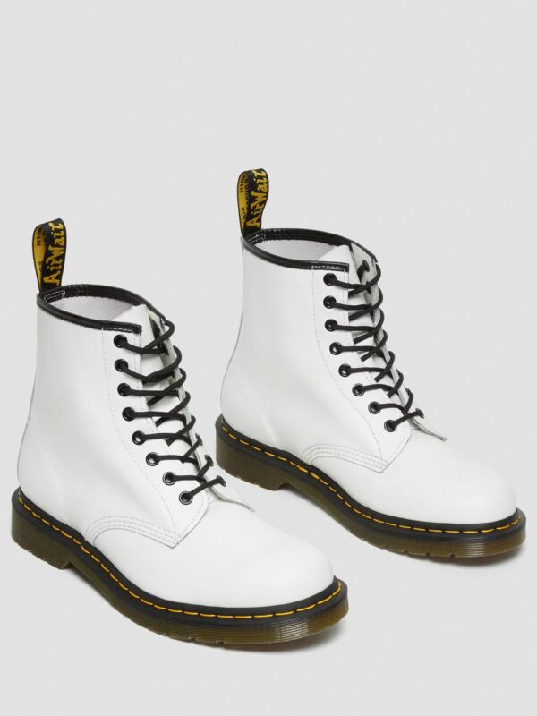 Dr. Martens 1460 Smooth Leather Lace Up Boots (White) - Image 3