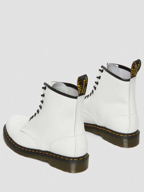 Dr. Martens 1460 Smooth Leather Lace Up Boots (White) - Image 4
