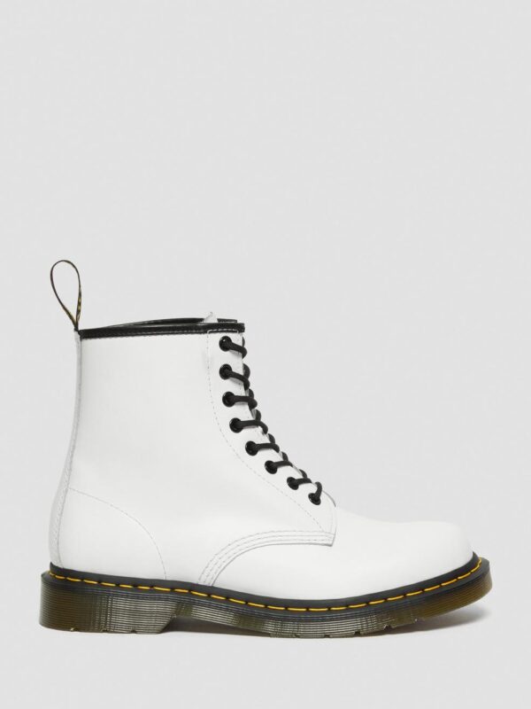 Dr. Martens 1460 Smooth Leather Lace Up Boots (White) - Image 5