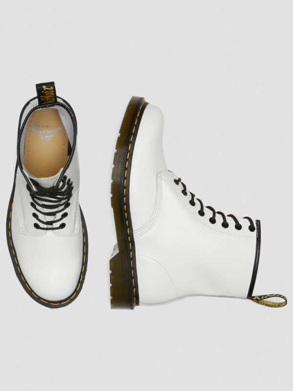 Dr. Martens 1460 Smooth Leather Lace Up Boots (White) - Image 8