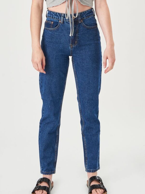 Wet Floor High Waist Mom Jeans - Image 3