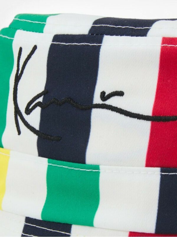 Karl Kani Bucket Hat Stripe-Yellow - Image 3