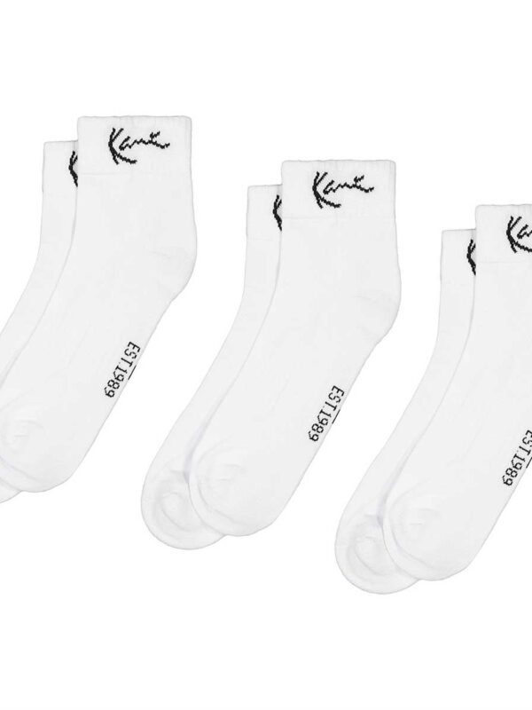 Karl Kani Signature Ankle Socks (3 Pack) White