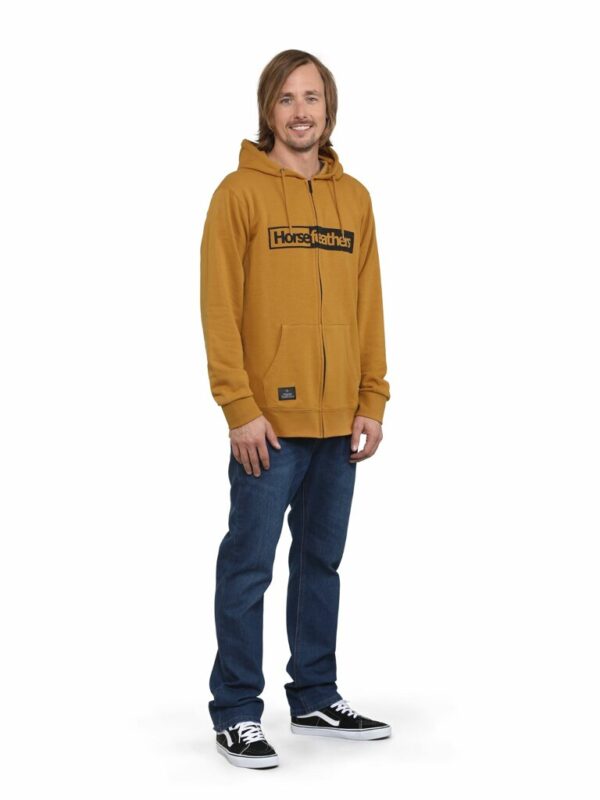 Horsefeathers Block Ανδρικό Zip Hoodie - Spruce Yellow - Image 6