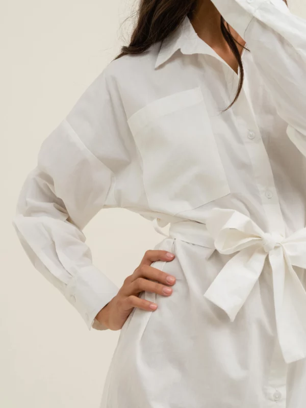 Meja Shirt Dress White Φόρεμα - Image 4