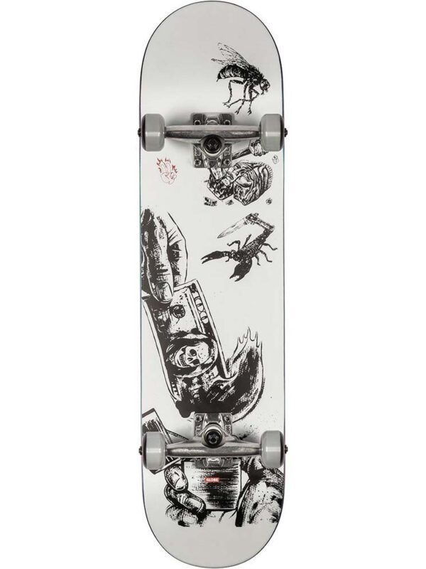 Globe G1 Hard Luck Complete Skate White/Black 8.0