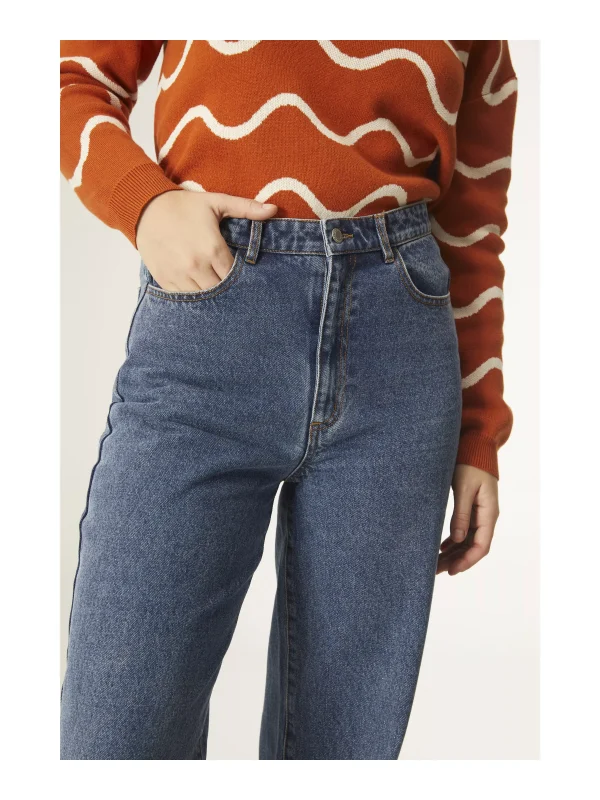 Blue Five Pocket Straight Jeans Γυναικείο Τζιν - Image 6
