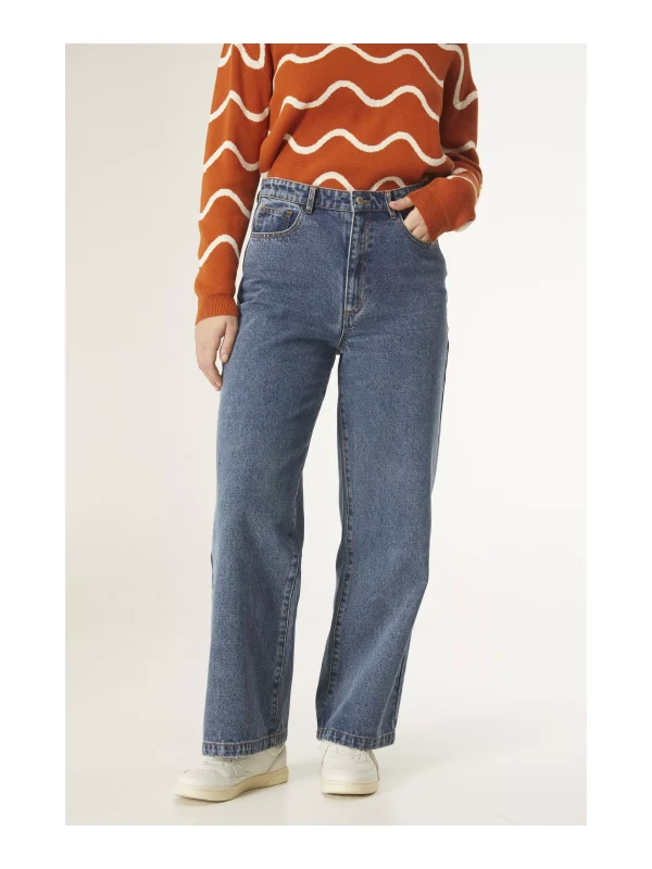 Blue Five Pocket Straight Jeans Γυναικείο Τζιν - Image 4