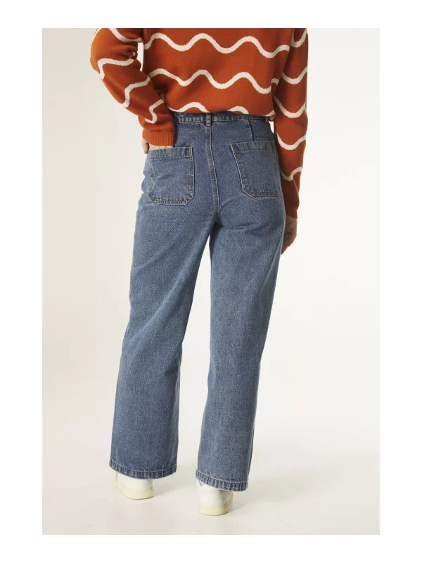 Blue Five Pocket Straight Jeans Γυναικείο Τζιν - Image 3