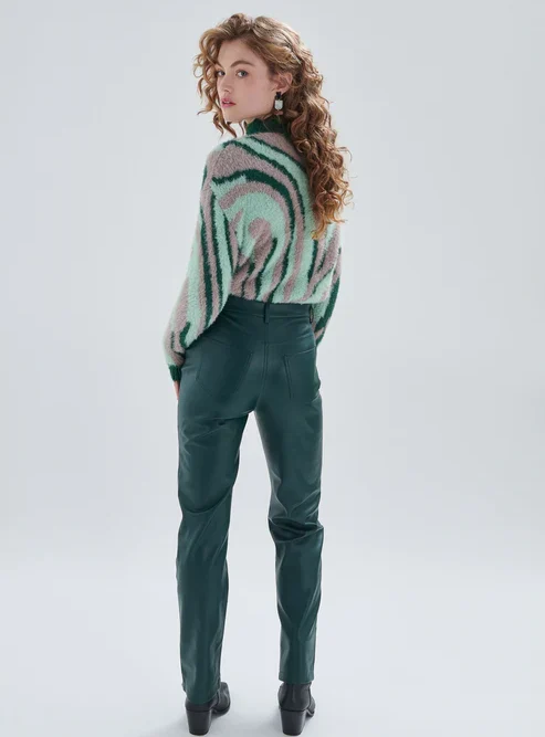 Leather Look Trousers - Image 3