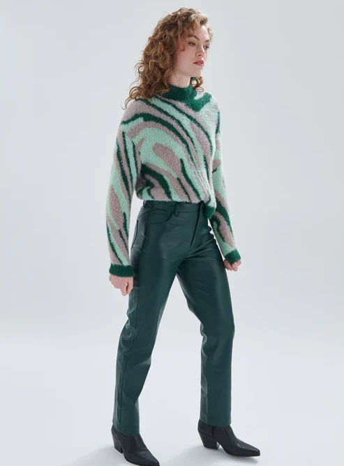 Leather Look Trousers - Image 4