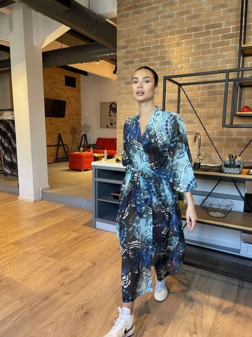 Inna Manoli Mouselina Printed Caftan - Image 3
