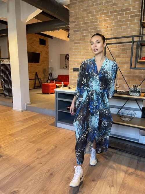 Inna Manoli Mouselina Printed Caftan - Image 4