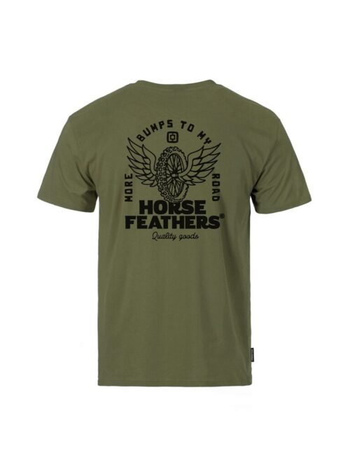 Horsefeathers Wheel T-shirt – Green - Image 3