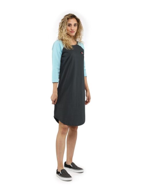 Horsefeathers Meena Dress – Gray/Aquatic - Image 4