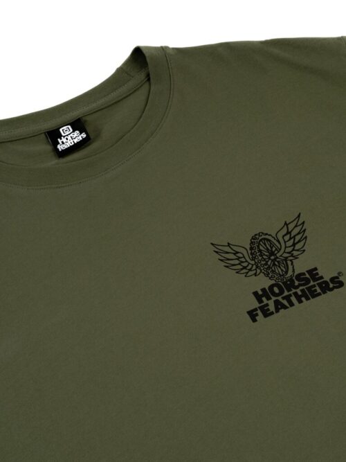 Horsefeathers Wheel T-shirt – Green - Image 4