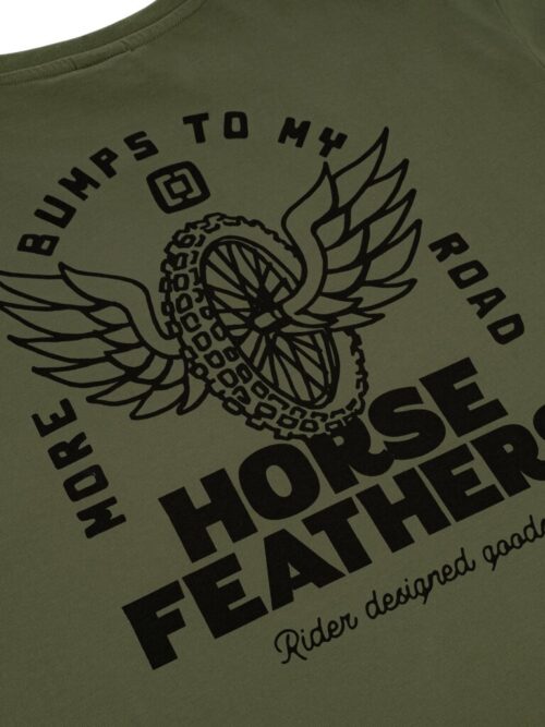 Horsefeathers Wheel T-shirt – Green - Image 5