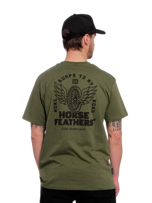 Horsefeathers Wheel T-shirt – Green - Image 6