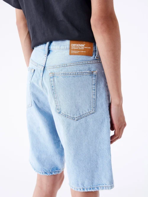 DrDenim Dash Denim Shorts - Stream Light Worn - Image 5