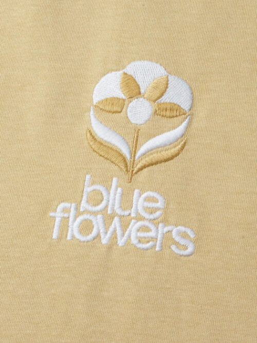 Blue Flowers Flower Antique White T-shirt - Image 3