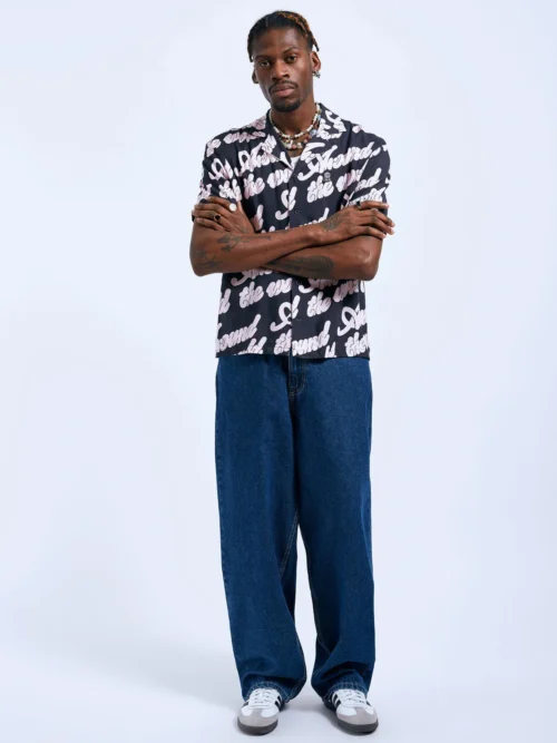 DrDenim Madi Shirt - Off Black Around AOP - Image 11