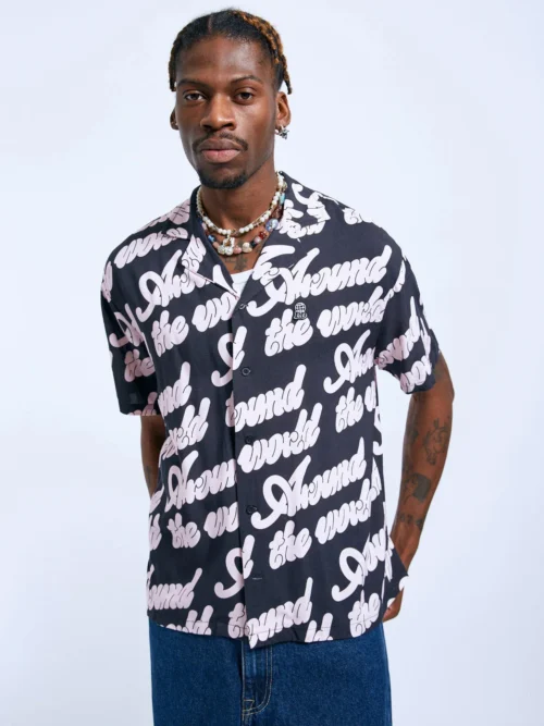 DrDenim Madi Shirt - Off Black Around AOP - Image 12