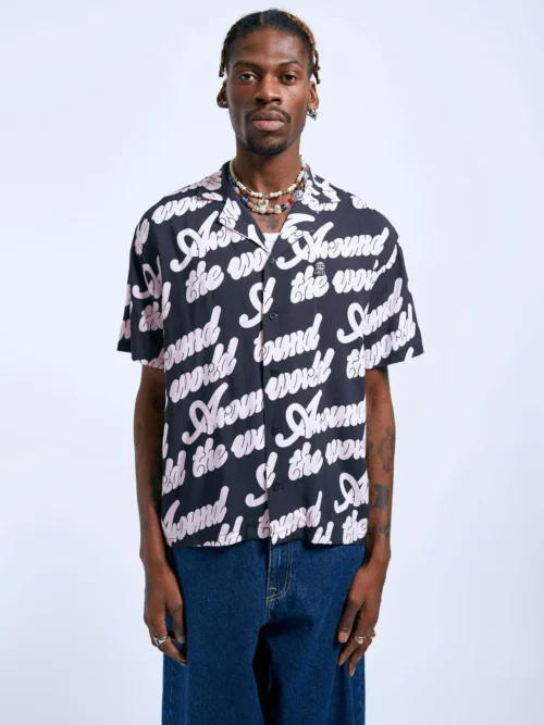 DrDenim Madi Shirt - Off Black Around AOP - Image 14