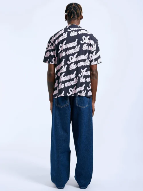 DrDenim Madi Shirt - Off Black Around AOP - Image 15