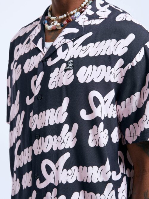 DrDenim Madi Shirt - Off Black Around AOP - Image 17