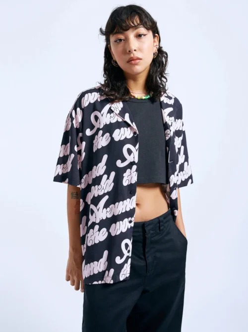 DrDenim Madi Shirt - Off Black Around AOP - Image 3