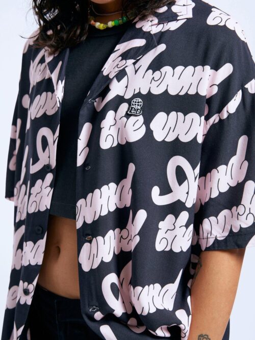 DrDenim Madi Shirt - Off Black Around AOP - Image 5