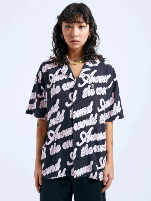 DrDenim Madi Shirt - Off Black Around AOP