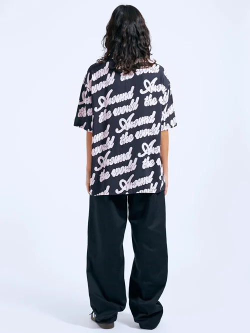 DrDenim Madi Shirt - Off Black Around AOP - Image 8