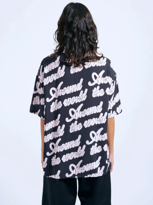 DrDenim Madi Shirt - Off Black Around AOP - Image 9