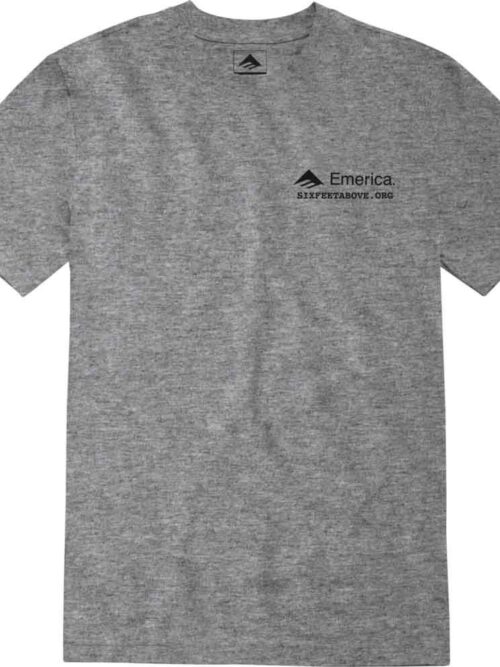 Emerica X Six Feet Above Skeleton Grey Heather T-shirt