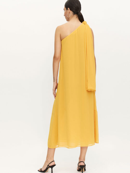 Compania Fantastica Long Yellow Scarf Asymmetrical Dress - Image 4