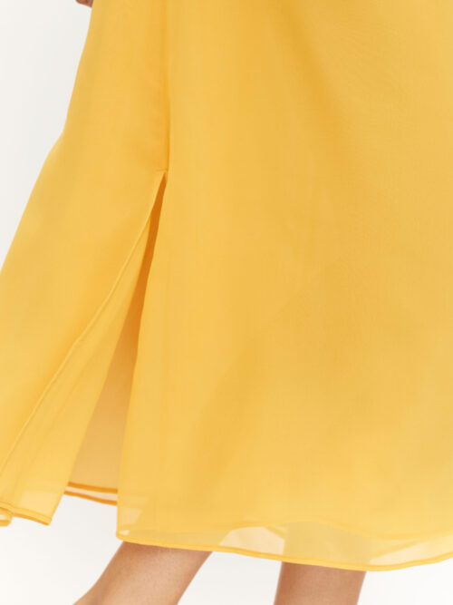 Compania Fantastica Long Yellow Scarf Asymmetrical Dress - Image 5