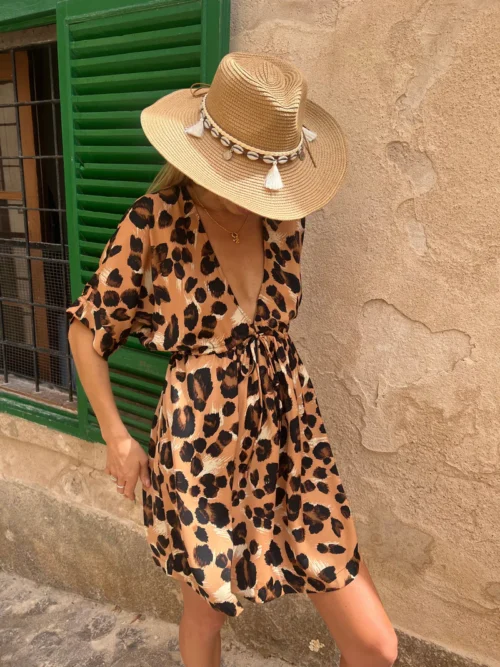 Coco Loco Dress In Painted Leopard - Image 4