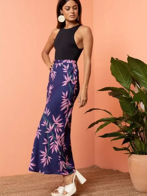 Sophie Tropical Print Maxi Skirt - Image 3