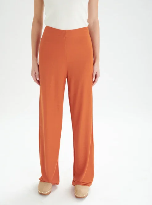 Straight Leg Rust Trousers - Image 3