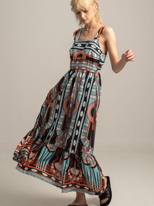 Peace & Chaos Symmetry Long Dress - Image 5