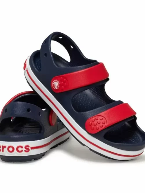 Crocs Crocband Cruiser Sandal T - Navy/Varsity Red - Image 3