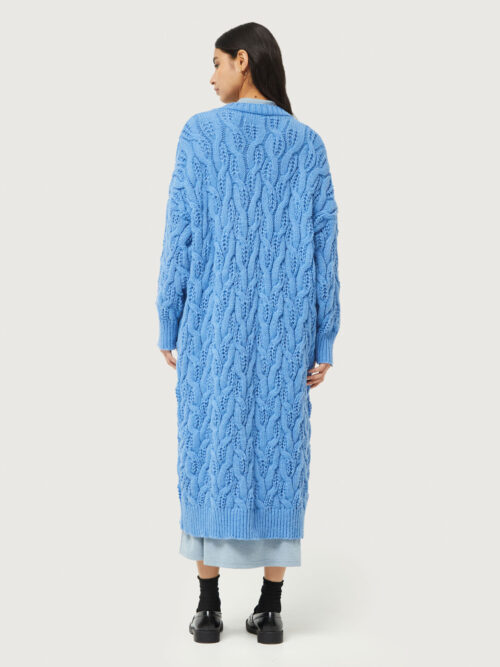 Compania Fantastica Long Knit Cardigan - Blue - Image 3